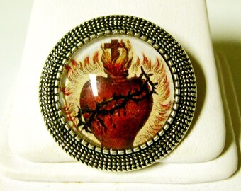 Sacred heart of Christ pin/brooch - BR09-011