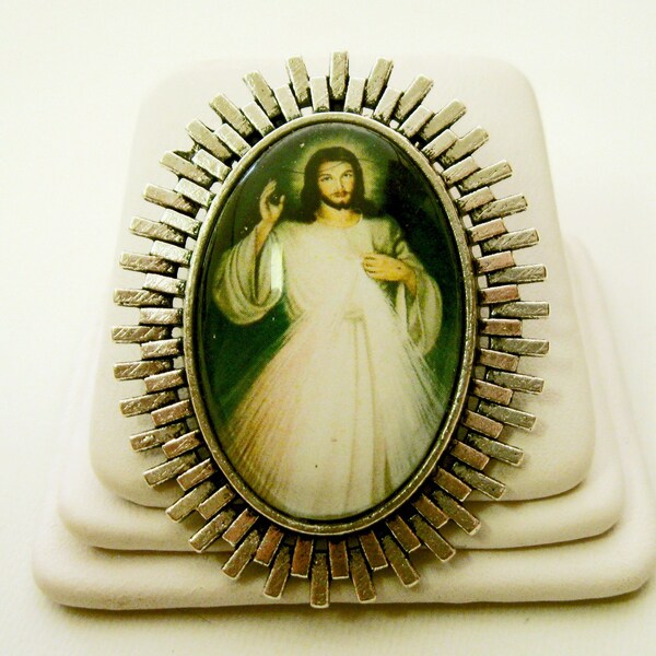 Divine Mercy convertible brooch/pin - BR12-011