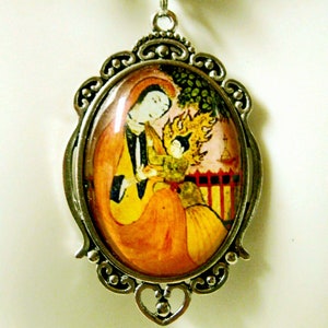 Asiatische Madonna Anhänger und Kette - AP09-101