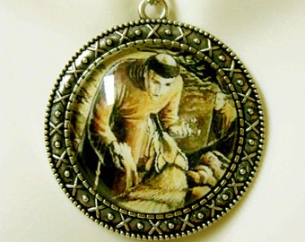 Saint Francis pendant and chain - AP26-116