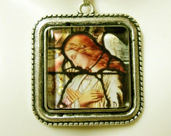 Engel Glasfensteranhänger und Kette - AP05-159