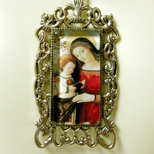 Pendentif Vierge à l&#39;enfant avec chaîne - AP12-304