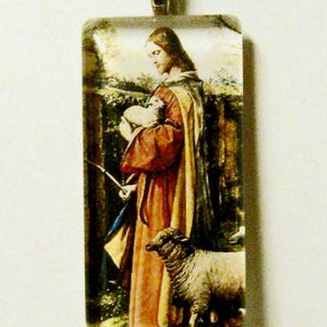 Christ the good shepherd pendant with chain - GP01-626
