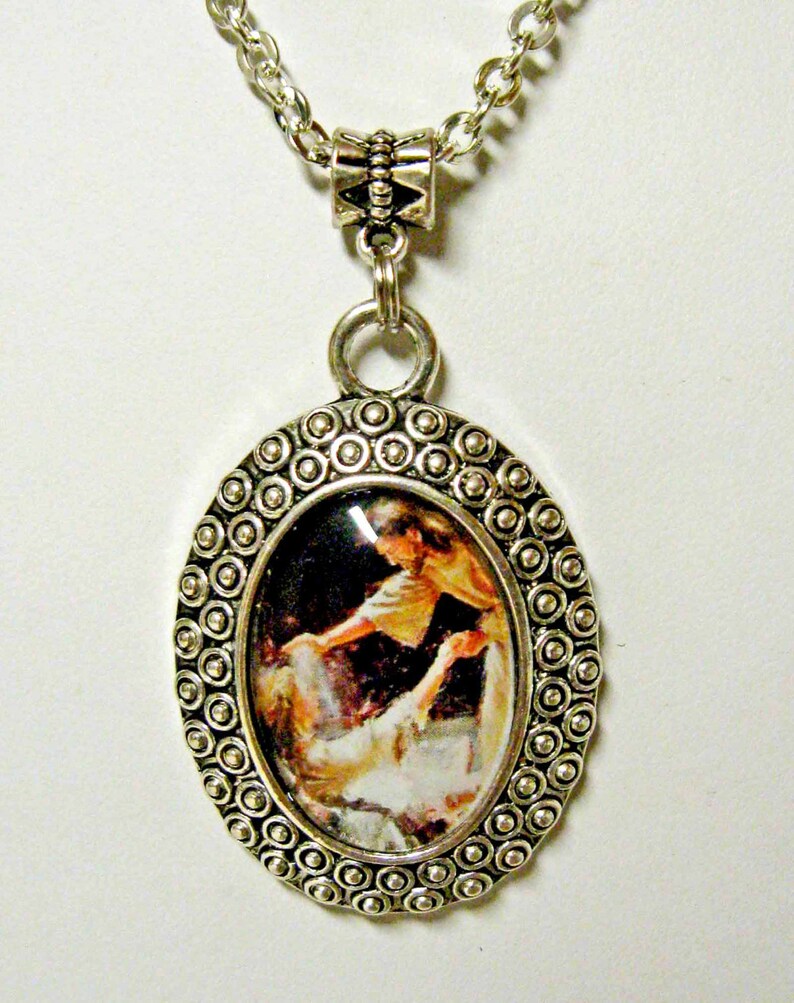 Christ the healer pendant and chain AP04-266 image 1