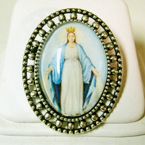 Miraculous medal brooch/pin - BR02-004