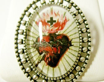 Sacred heart of Christ brooch - BR02-055