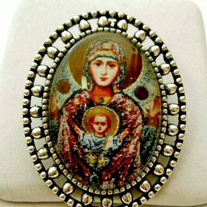 Madonna and child brooch/pin - BR02-066