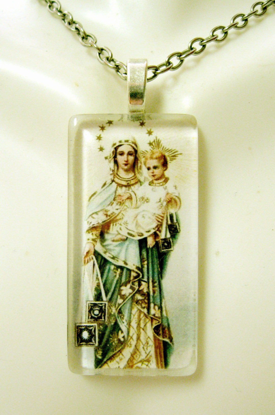 Our Lady of Mount Carmel Pendant With Chain - GP01-397 - Etsy