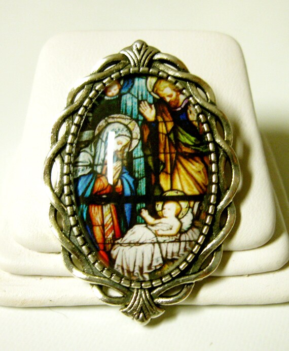 Nativity Brooch pin BR10 111 Etsy