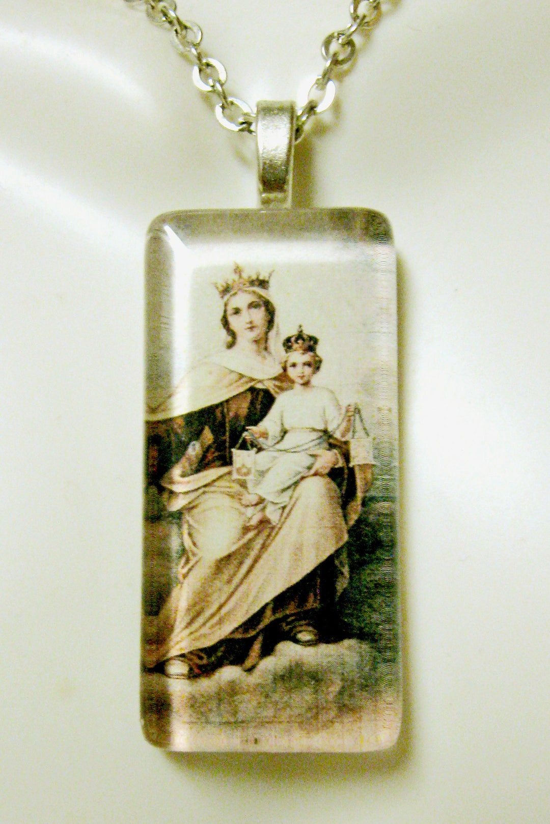 Our Lady of Mount Carmel Pendant With Chain - GP01-016 - Etsy
