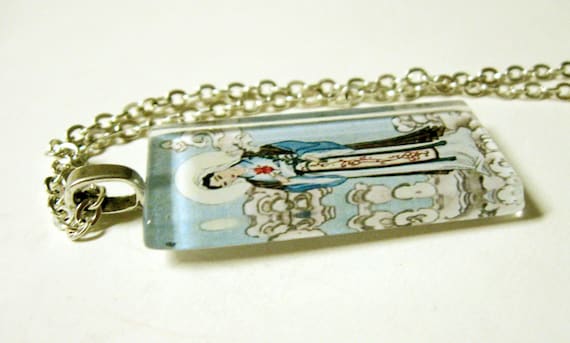 Japanese Virgin Mary Pendant With Chain - GP01-329 - Etsy