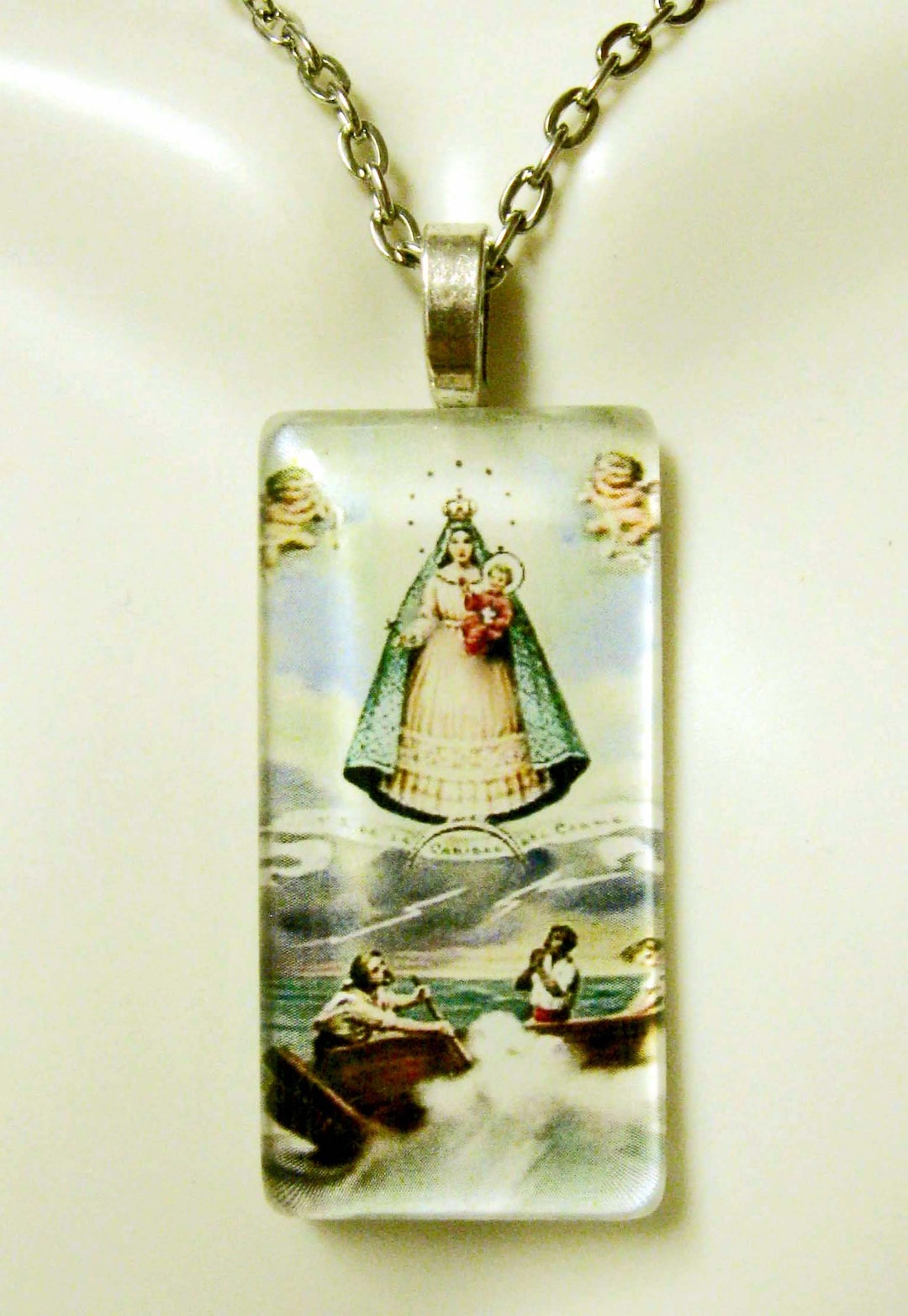 Virgen De La Caridad Del Cobre, Our Lady of Charity Pendant With Chain ...