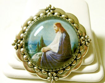 Christ on the Mount of Olives pin/brooch - BR15-019