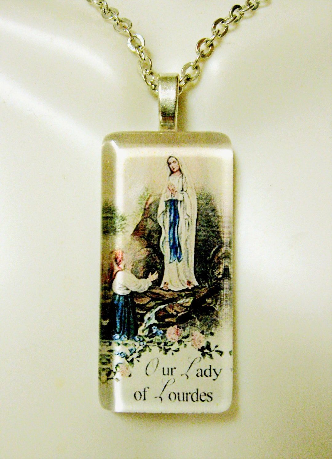 Our Lady of Lourdes Pendant With Chain - GP01-010 - Etsy