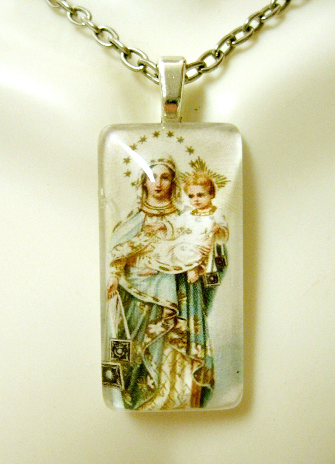 Our Lady of Mount Carmel Pendant With Chain - GP12-041 - Etsy