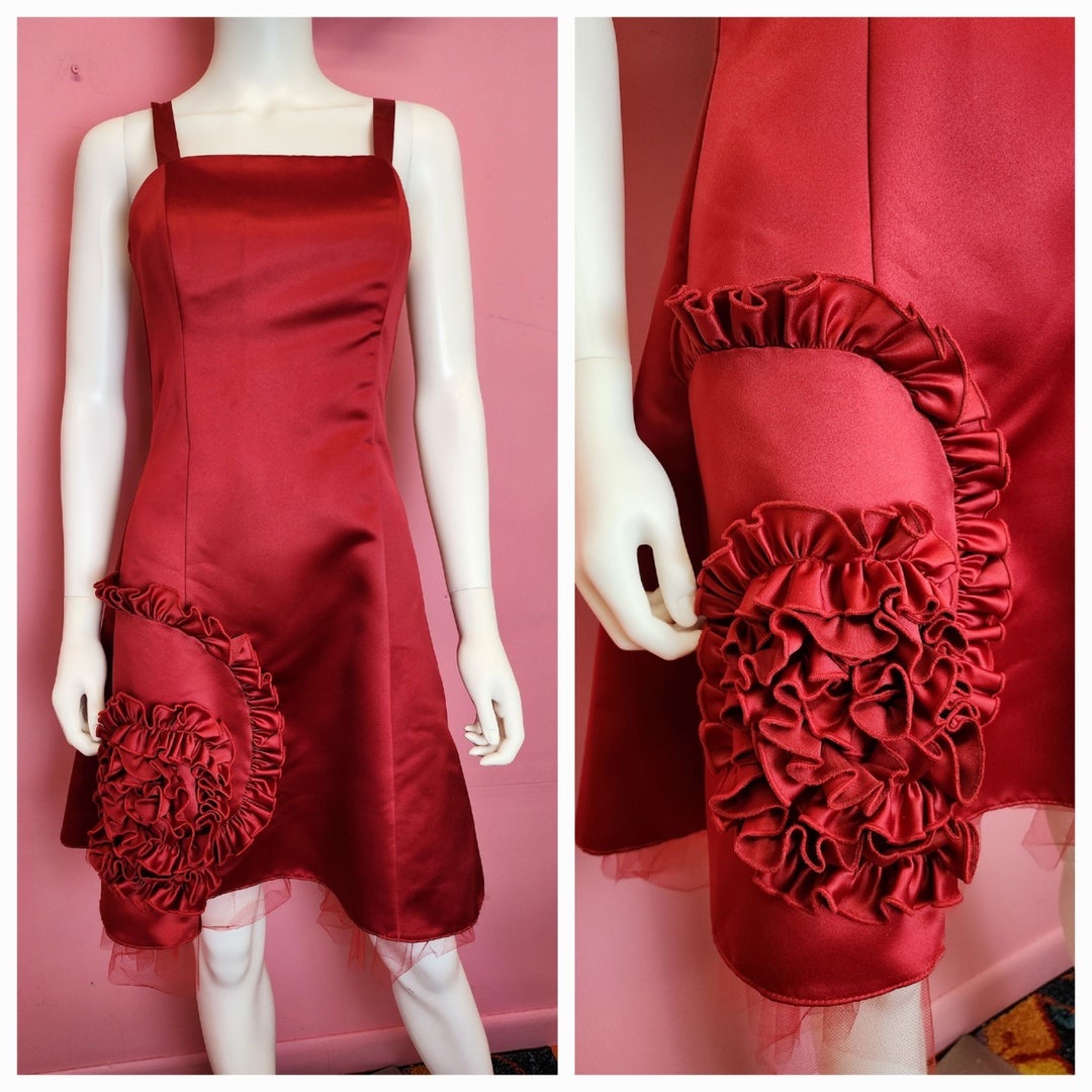 Size Small | Vintage 1990's Jessica Mcclintock for Gunne Sax Red Knee ...