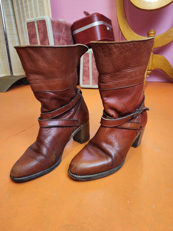 Size 7.5 Women's | Vintage 1970's Dexter Leather … - image 4