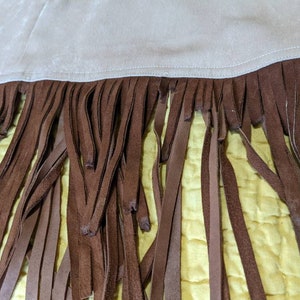 Vintage Early 1980's Western Ultra Suede Blazer and Skirt with Fringe Set Size Small to Medium image 10