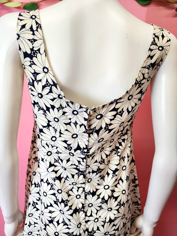 Size Medium | Vintage 1960's Navy Blue and White … - image 7