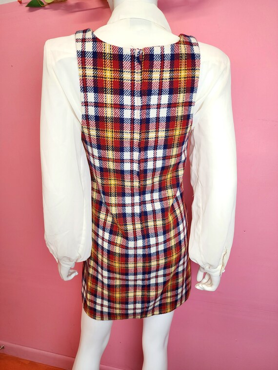 Size Small to Medium | Vintage 1970's Plaid Knit … - image 3