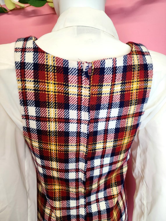 Size Small to Medium | Vintage 1970's Plaid Knit … - image 5