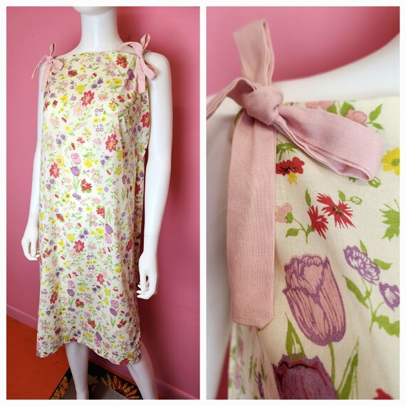 Size Small to XL | Vintage 1960's Floral Open Sid… - image 1