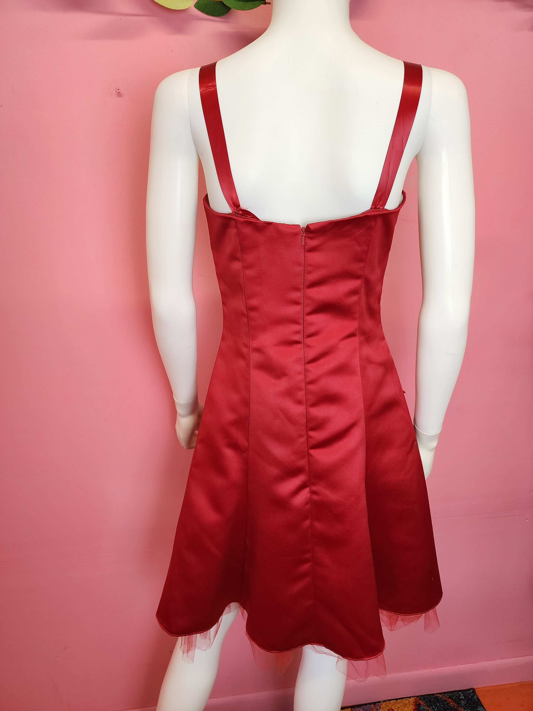 Size Small Vintage 1990's Jessica Mcclintock for Gunne Sax Red Knee ...