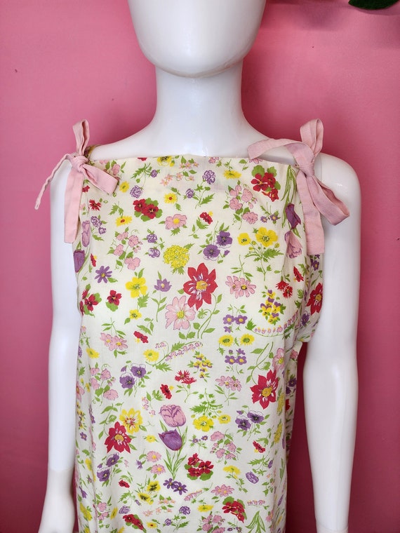 Size Small to XL | Vintage 1960's Floral Open Sid… - image 4