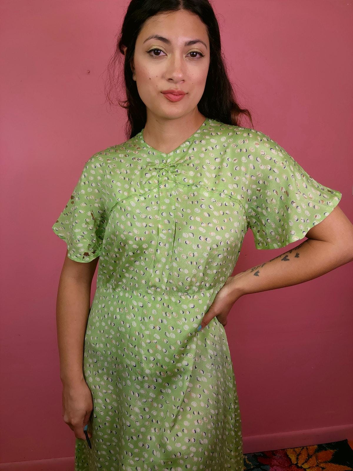 Lime Green Short Dresses - Etsy