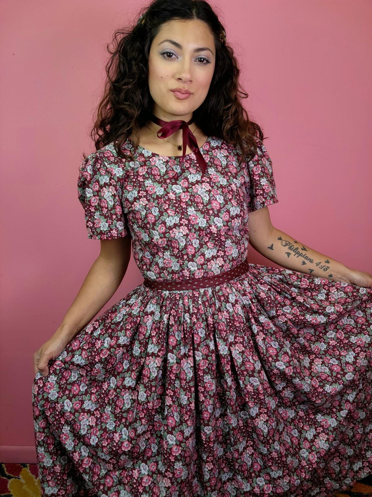 90s decade dress up Adorable 90's All That Jazz Summer Dress / Sz M – Xtabay Vintage main image 1