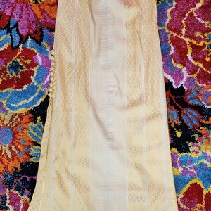 Vintage 1960's Custom Made Gold Opulent Cleopatra Inspired Maxi Dress Size Small to Medium image 3