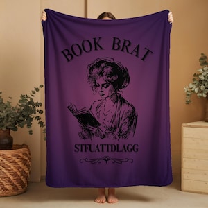 Book Brat Blanket, Dark Romance Blanket, Bookish Blanket, Book Blanket, Smut Blanket, Book Lover Blanket, Book Merch, Reader Gift