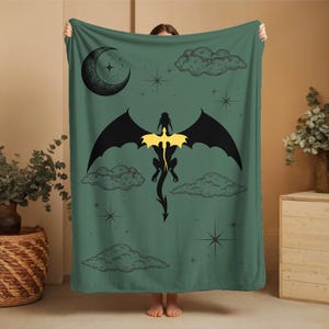 Dragon Rider Blanket, Fantasy Reader Blanket, Romantasy Blanket, Bookish Blanket, Book Blanket, Smut Blanket, Book Merch, Reader Gift