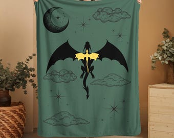 Dragon Rider Blanket, Fantasy Reader Blanket, Romantasy Blanket, Bookish Blanket, Book Blanket, Smut Blanket, Book Merch, Reader Gift