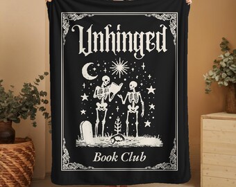 Unhinged Book Club Blanket, Dark Romance Blanket, Bookish Blanket, Book Blanket, Smut Blanket, Book Lover Blanket, Book Merch, Reader Gift