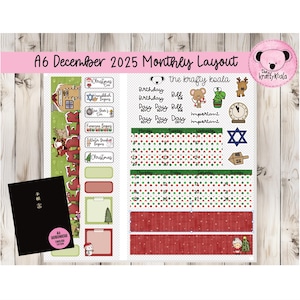A6 Hobonichi december 2025 Maandindeling | Engelse versie