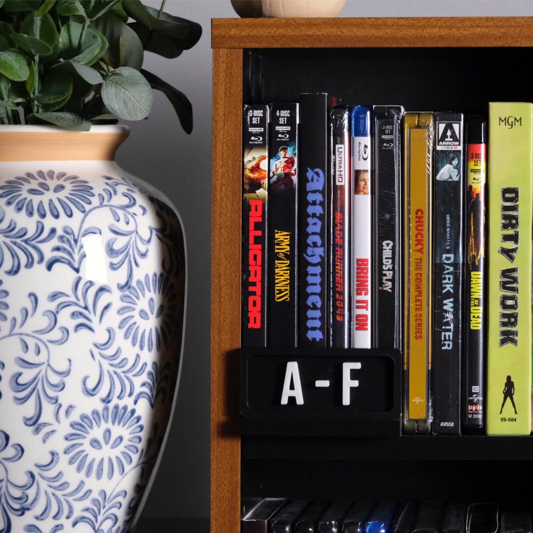 Alphabetical Movie Shelf Dividers - Organizer for Blu-ray, 4K, and DVD ...