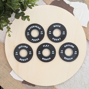 Power Rack Gym Magnets | Bumper Plate Gym Lift Markers | Magnetic Spot Markers for Squat, Bench, and OHP | Home Gym Cage Hole Markers
