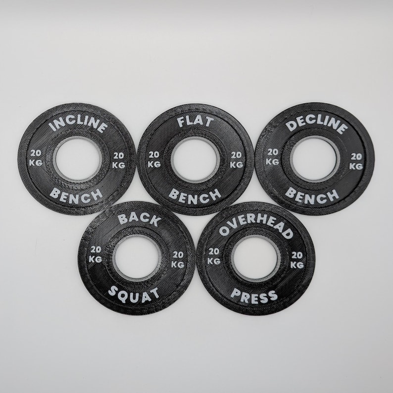Power Rack Gym Magnets: Bumper Plate Lift Spot Markers - Etsy