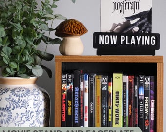 Freestanding 'Now Playing' Movie Night Sign: Home Theater Decor