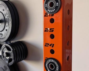 Power Rack Gym Magnets (Set of 10 / 5 Lift Pairs) - 3D Bumper Plate Squat Rack & Cage Position Markers for 5/8" or 1" Holes | Home Gym Gift
