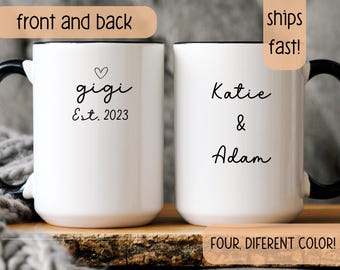 Personalized Grandma Mugs, New Grandma Mug Gift, Custom Name Future Gigi, First Time Nana, Mimi Cup Gifts, First Time Grandma Mug, mimi mugs