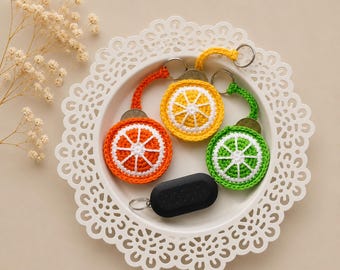 Trolley Coin Crochet Pattern | Easy Lemon Keyring | Fruit Lime Bag Charm | Coin Keeper for Shopping Cart | Tracker Case | Aldi Quarter