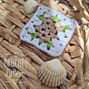 Sea Turtle Granny Square Pattern | Tortoise Applique | Ocean Seaside Amigurumi | Beach Coasters | PDF Download | Baby Blanket | Wearables