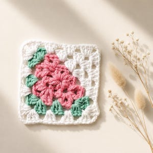 Watermelon Granny Square | Watermelon Crochet Pattern | Granny Square Coaster | Melon Crochet | Blankets Cardigan Motif | Fruit Crochet