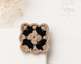 Cute Crochet Bookmark Pattern | Granny Square | Page Corner | Handmade Gift for Book Lovers & Teachers | Bookish Accessories | Book mark