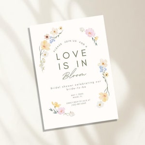 Love is in Bloom Bridal Shower, Love in Bloom Bridal Shower Invite, Bridal Shower Invite, Bridal Shower Digital Invite, Floral Bridal Shower
