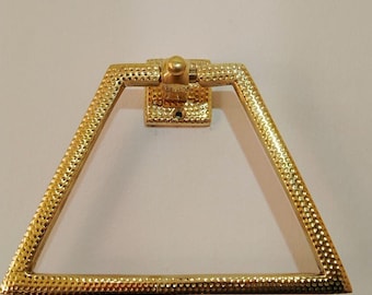 Anneau porte-serviettes en laiton martelé fait main : décoration de salle de bain marocaine
