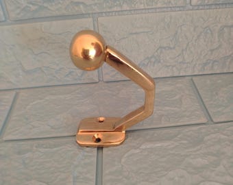Handmade Rustic Brass Wall Hook: Entryway & Bathroom Decor