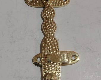Hand Hammered Brass Latch Moroccan Vintage Cabinet Lock Handmade Unlacquered Door Hardware